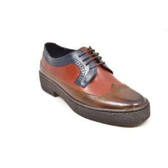 British Walkers Wingtips Men's Three Tone Multi Color Oxfords - Picture 1 of 7